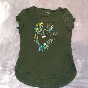 army green top
